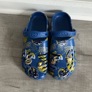 Blue Graphic Men's Clogs